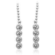 RHODIUM PLATED BRASS BELLY CHAIN WITH JEWELS