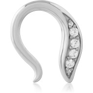 316L SURGICAL STEEL CLAW EAR WEIGTHS LEFT SIDE PIERCING
