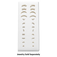 WHITE DISPLAY-IMATATION LEATHER STAND WITH LEG 6.5 CMS WIDE X 18 CMS LENGTH X 5 CMS BASE SIZE PIERCING