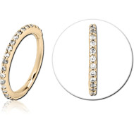GOLD PVD 18K COATED SURGICAL STEEL JEWELLED MULTI PURPOSE CLICKER PIERCING
