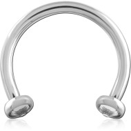 SURGICAL STEEL INTERNALLY THREADED MICRO CIRCULAR BARBELL WITH JEWELED DISC PIERCING