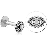 SURGICAL STEEL INTERNALLY THREADED MICRO LABRET PIERCING