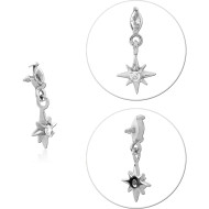 SURGICAL STEEL JEWELED MICRO ATTACHMENT FOR 1.2MM INTERNALLY THREADED PINS PIERCING