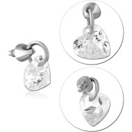 SURGICAL STEEL JEWELED MICRO ATTACHMENT FOR 1.2MM INTERNALLY THREADED PINS PIERCING