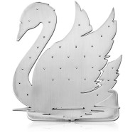 SURGICAL STEEL MATT FINISH DISPLAY HOLE 0.6 MM FOR THREADLESS TOPS WITH SILICONE SLEEVE-SWAN PIERCING