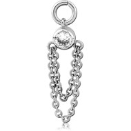 SURGICAL STEEL ATTACHMENT FOR INTIMATE PIERCING - 4MM ROUND WITH LOOP CHAINS PIERCING