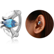 SURGICAL STEEL JEWELLED ROOK CLICKER PIERCING