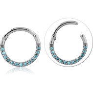 SURGICAL STEEL CRYSTALINE JEWELLED MULTI PURPOSE CLICKER PIERCING