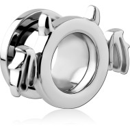 STAINLESS STEEL THREADED TUNNEL WITH SURGICAL STEEL TOP