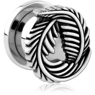 STAINLESS STEEL THREADED TUNNEL WITH SURGICAL STEEL TOP