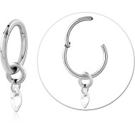 TITANIUM HINGED SEGMENT RING WITH TITANIUM SLIDING JEWELED CHARM PIERCING