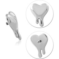 TITANIUM GRADE 23 6AL-4V ELI ASTM F136 INTERNAL THREADED ATTACHMENT DRIPPING HEART PIERCING