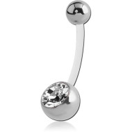 BIOFLEX jewelled NAVEL BANANA WITH SURGICAL STEEL BALL