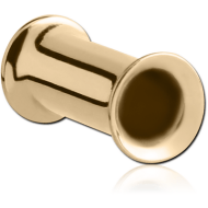 ZIRCON GOLD SURGICAL STEEL DOUBLE FLARED TUBE PIERCING