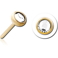 ZIRCON PVD COATED SURGICAL STEEL JEWELLED THREADLESS DISC