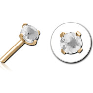 ZIRCON GOLD PVD COATED TITANIUM JEWELLED THREADLESS ATTACHMENT - ROUND