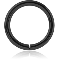 BLACK PVD COATED SURGICAL STEEL SEAMLESS RING PIERCING