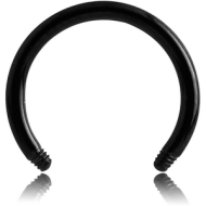 BLACK PVD COATED TITANIUM MICRO CIRCULAR BARBELL PIN PIERCING