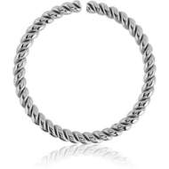 SURGICAL STEEL SEAMLESS RING - TWIST PIERCING