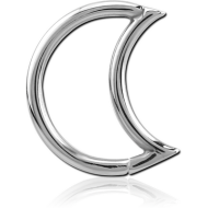SURGICAL STEEL OPEN SEAMLESS RING - MOON