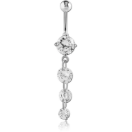 SURGICAL STEEL ROUND PRONG SET PIERCING