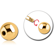 GOLD PVD COATED SURGICAL STEEL MICRO BALL