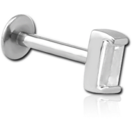 SURGICAL STEEL INTERNALLY THREADED JEWELLED MICRO LABRET PIERCING