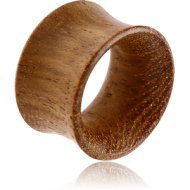 ORGANIC WOODEN TUNNEL TEAK DOUBLE FLARED THIN PIERCING
