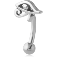 SURGICAL STEEL FANCY CURVED MICRO BARBELL - EYE PIERCING