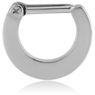 SURGICAL STEEL HINGED SEPTUM CLICKER PIERCING