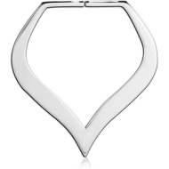 SURGICAL STEEL HOOP EARRINGS FOR TUNNEL - SPADE PIERCING
