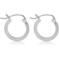 SURGICAL STEEL SQUARE WIRE EAR HOOPS PAIR