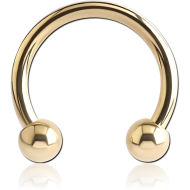 ZIRCON PVD COATED TITANIUM INTERNALLY THREADED MICRO CIRCULAR BARBELL PIERCING