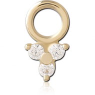 14K GOLD JEWELLED CHARM