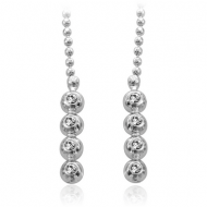 RHODIUM PLATED BRASS BELLY CHAIN WITH JEWELS