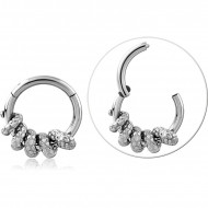 SURGICAL STEEL ROUND HINGED SEGMENT RING PIERCING