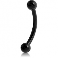 BLACK PVD COATED TITANIUM CURVED MICRO BARBELL PIERCING