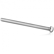 SURGICAL STEEL STRAIGHT DISC NOSE STUD 15MM