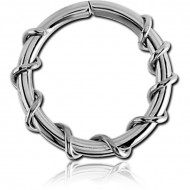SURGICAL STEEL SEAMLESS RING - TWIST WIRE PIERCING