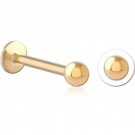 GOLD PVD 18K COATED TITANIUM MICRO LABRET PIERCING