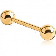 GOLD PVD COATED SURGICAL STEEL BARBELL PIERCING