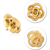 GOLD PVD COATED SURGICAL STEEL MICRO ATTACHMENT FOR 1.2MM INTERNALLY THREADED PINS PIERCING