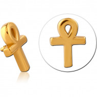 GOLD PVD COATED SURGICAL STEEL MICRO ATTACHMENT FOR 1.2MM INTERNALLY THREADED PINS PIERCING