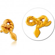 GOLD PVD COATED SURGICAL STEEL MICRO ATTACHMENT FOR 1.2MM INTERNALLY THREADED PINS PIERCING