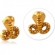GOLD PVD COATED SURGICAL STEEL MICRO ATTACHMENT FOR 1.2MM INTERNALLY THREADED PINS PIERCING