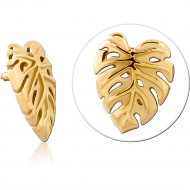 GOLD PVD COATED SURGICAL STEEL MICRO ATTACHMENT WITH FOR 1.2MM INTERNALLY THREADED PINS PIERCING