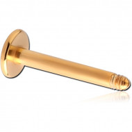 GOLD PVD COATED SURGICAL STEEL LABRET PIN