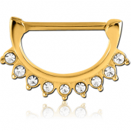 GOLD PLATED SURGICAL STEEL NIPPLE CLICKERS PIERCING
