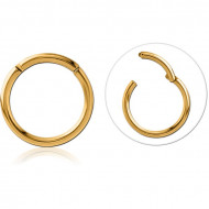 GOLD PVD COATED TITANIUM HINGED SEGMENT RING PIERCING