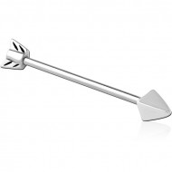 SURGICAL STEEL INDUSTRIAL BARBELL - ARROW PIERCING